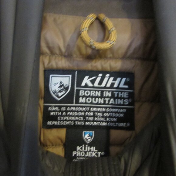 KUHL PROJEKT BORN IN THE MOUNTAINS Brown Quilted Goose Down Vest Size XL - Picture 4 of 5